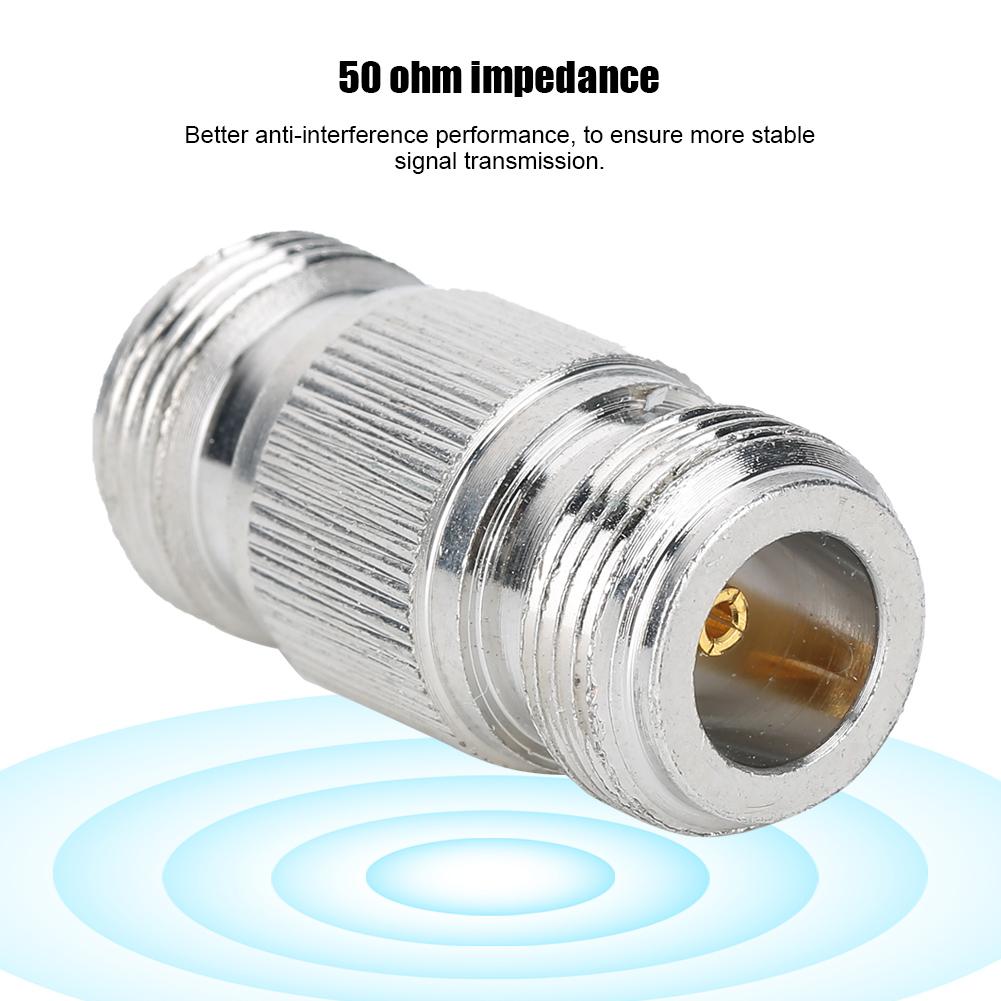 2PCS N Female Double Pass Connector for N Type Male Coaxial Cables Antennas Radio