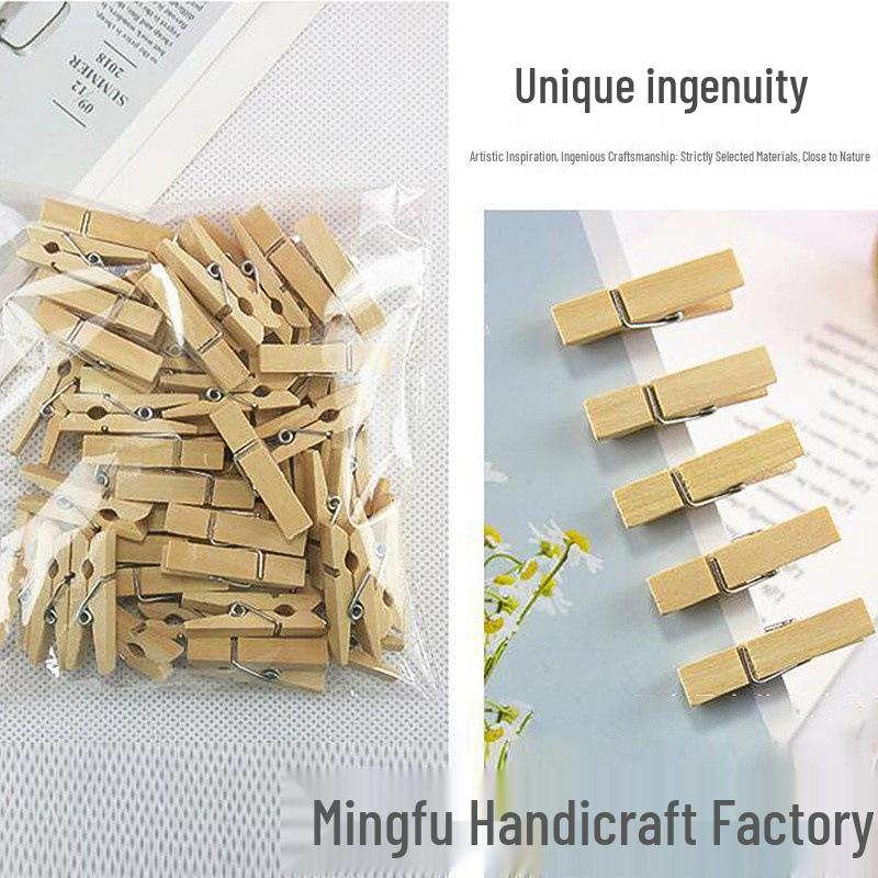 Handmade Natural Wood Color Retro Photo & Memo Clips