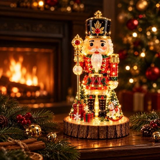 Resin Christmas Tree Kit DIY Night Light Kit, Holiday Craft Set with Making Silicone Mold, LED Light, Decorations & Tools, Gift for Crafters Project