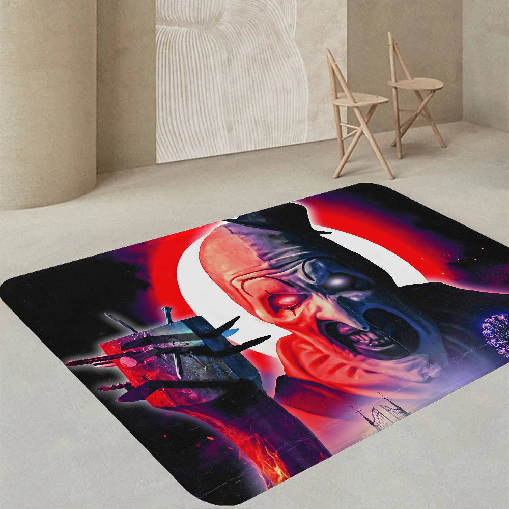 Horror Movie Terrifier Entrance Door Mat Washable Non-Slip Living Room Sofa Chairs Area Mat Kitchen Welcome Doormat