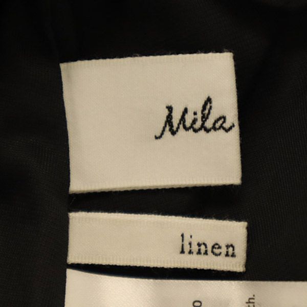 Mila Owen Linen Blend Long Sleeve One Piece Black Women Used