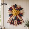 Dekorative Kranzherstellungszubehör 12-Monats DIY Türhänger Nähset, Stoff Patchwork Muster und Eingangsbereich Wandbehang Ornamente Saisonal