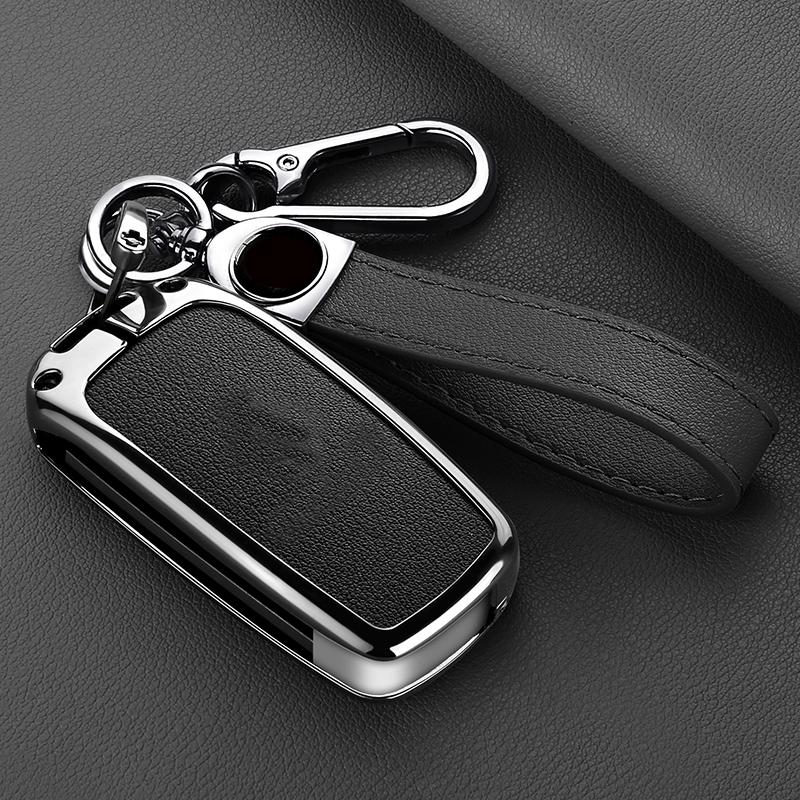 New Zinc Alloy Leather Car Key Cover, For Renault Kwid Trafic Clio Kadjar Clio 5 Captur Arkana Sandero Megane Logan Twingo