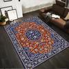 Persian Style Floral Pattern Carpet with Red and Blue Ornamental Design Suitable for Use As an Anti-slip for Living Room Bedroom Sofas