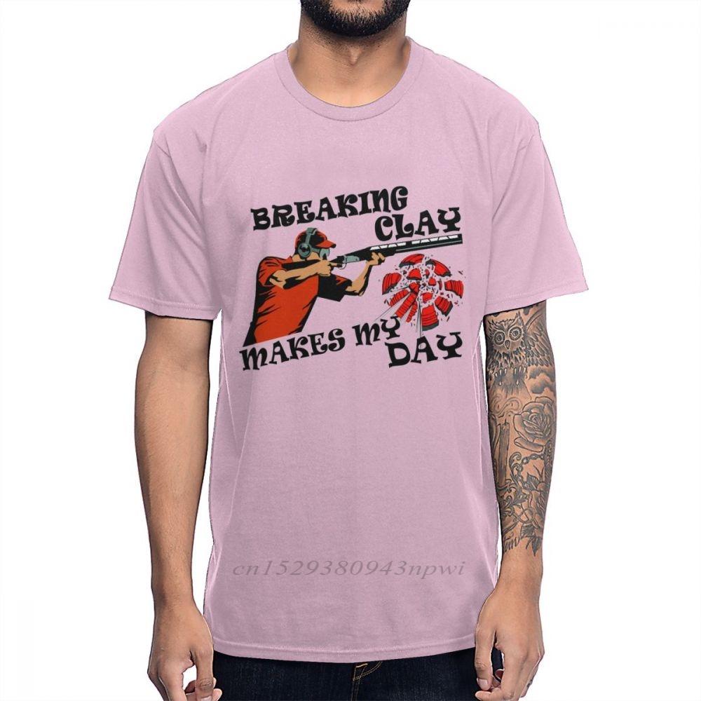 Man Leisure Clay  Trap Shooting For Skeet Shooting Fans T Shirt Round Neck Comfortable Cotton Anime Homme Tshirt