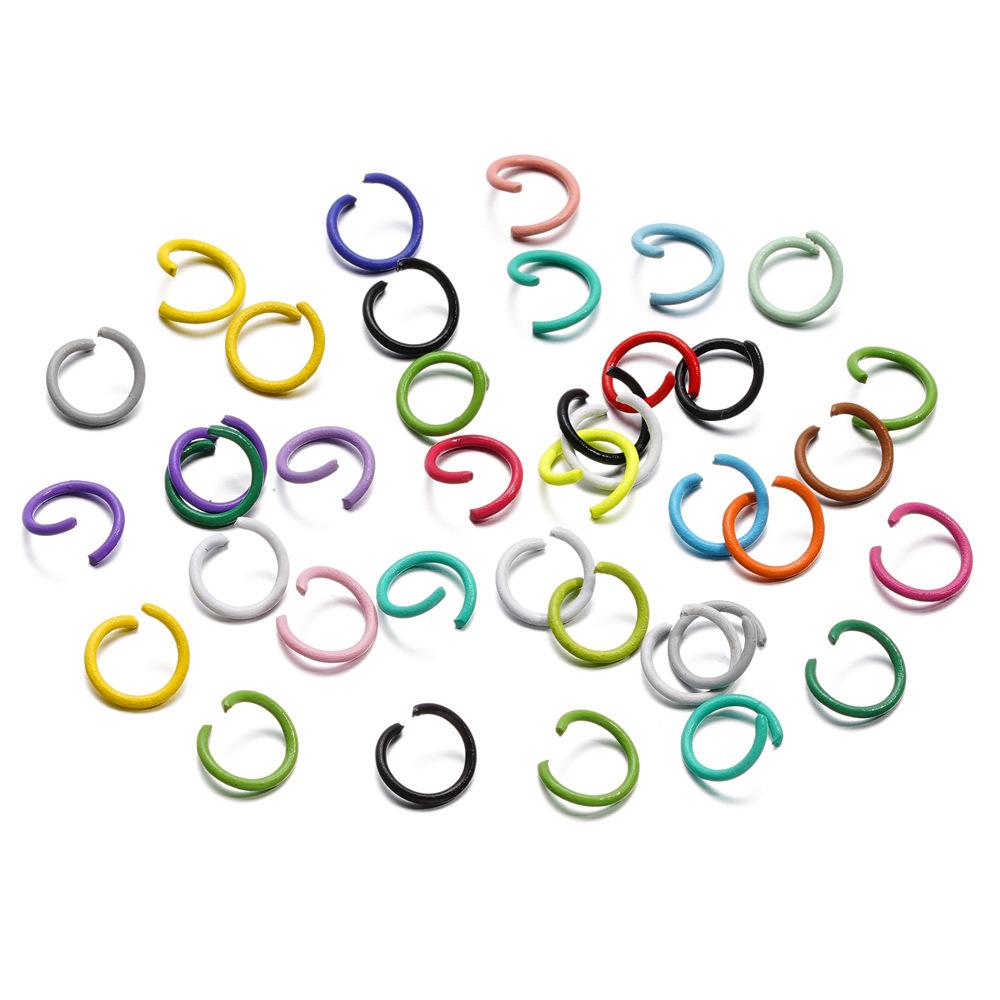 1.2 * 10Mm Open Ring, Colored Painted Iron Ring, Candy Color Connecting Ring, Handmade Diy Keychain Jewelry Ring.