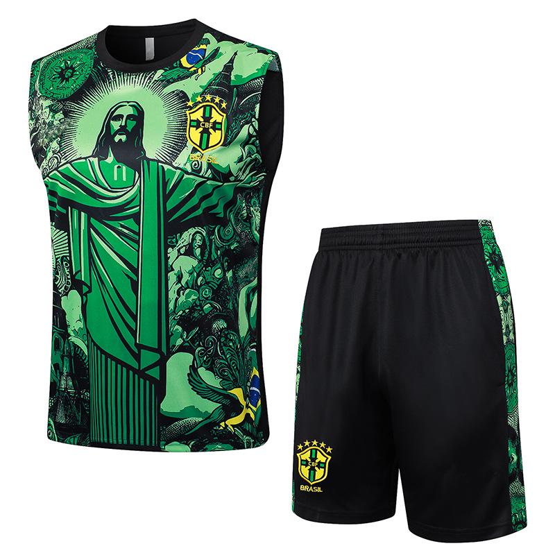 Brazil Sleeveless Football Training Jersey