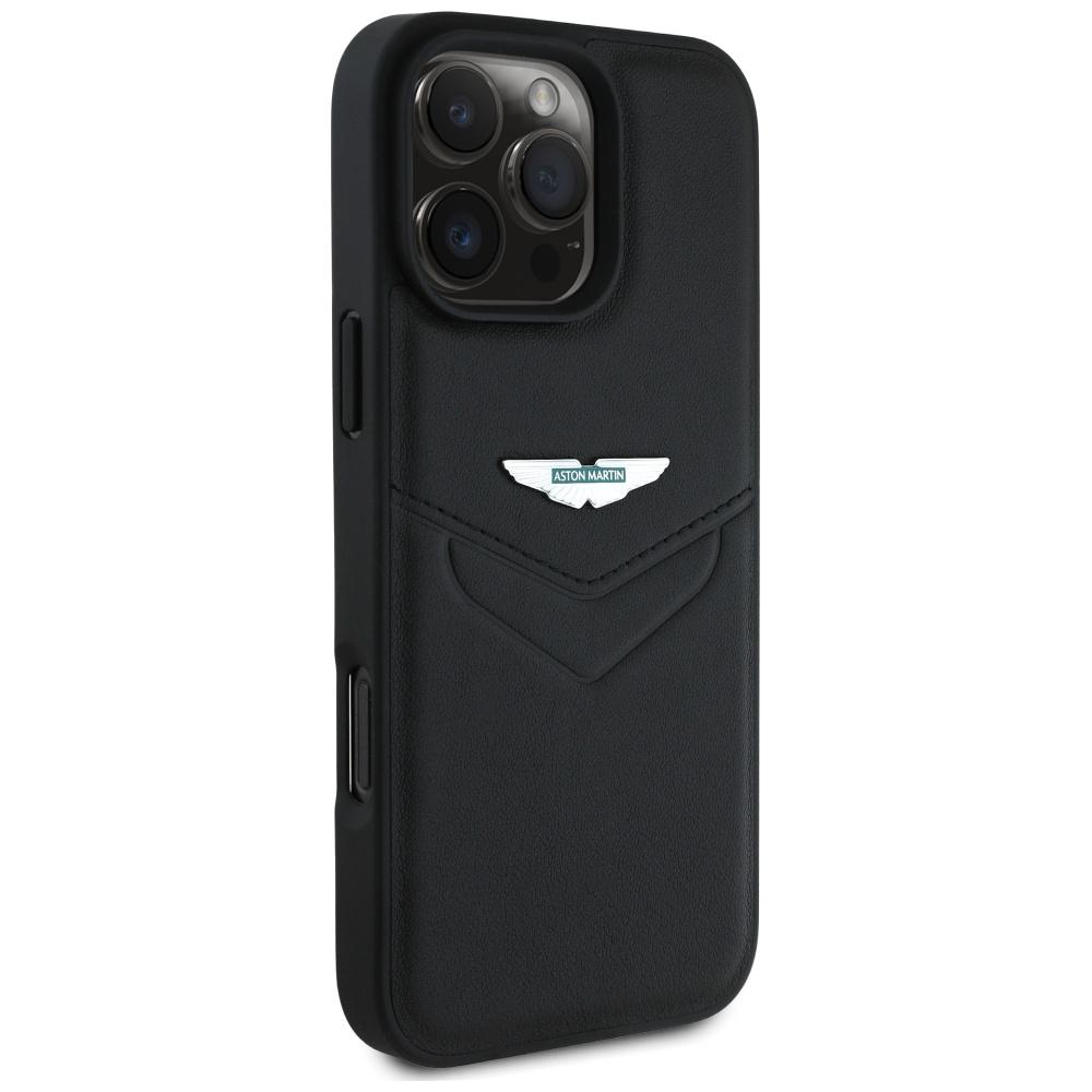Aston Martin Hc Leather Victory Design Case For iPhone 16 Pro Black