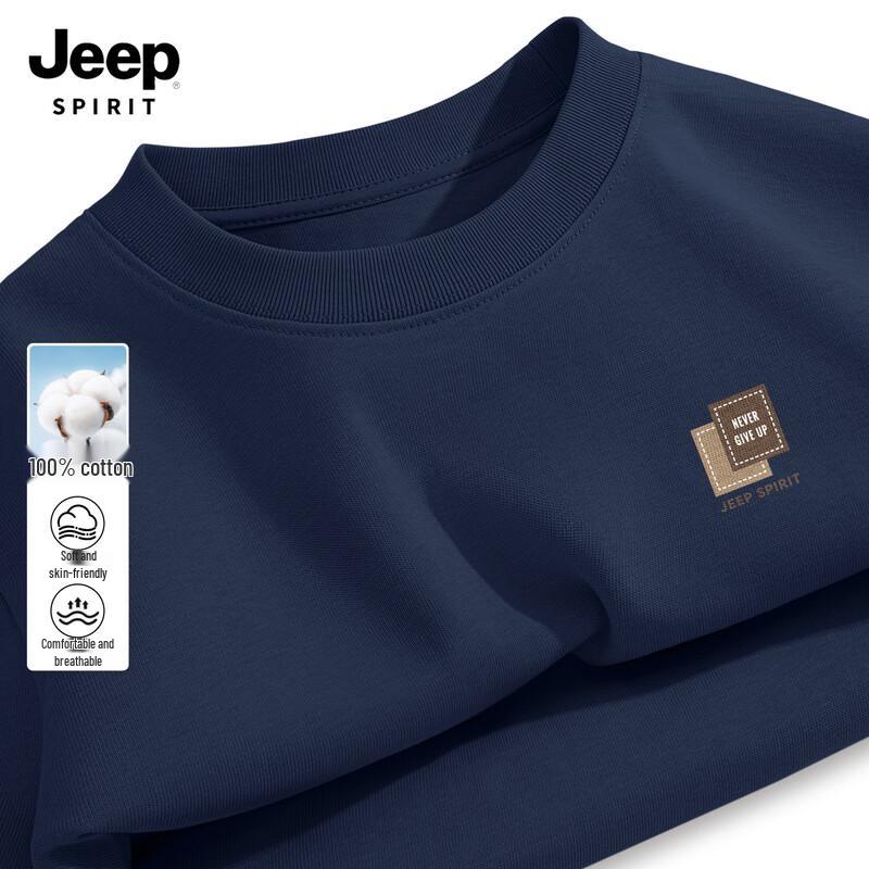 JEEP SPIRIT Men's Long-Sleeve Cotton T-Shirt