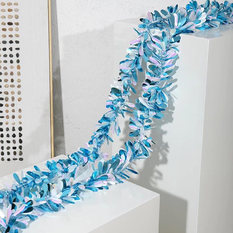 Shiny Ribbon Pull Flower Tinsel for New Year, Wedding, Birthday, and Indoor Festival Decoration