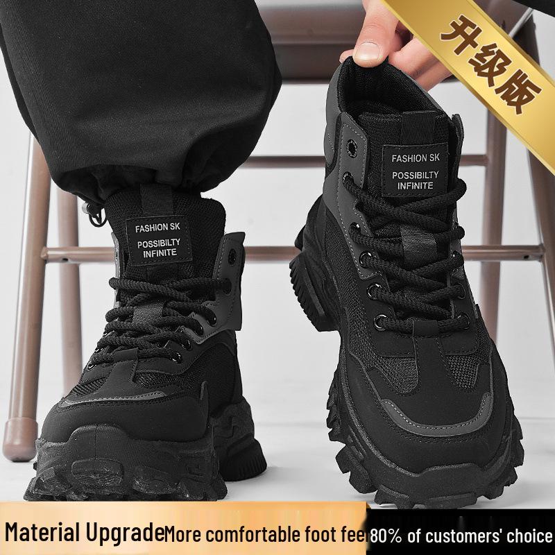 Chaussures de Randonnée Warrior Noires pour Homme 2025 - Antidérapantes, Extérieur, Sports d'Été et d'Automne, Chaussures de Papa
