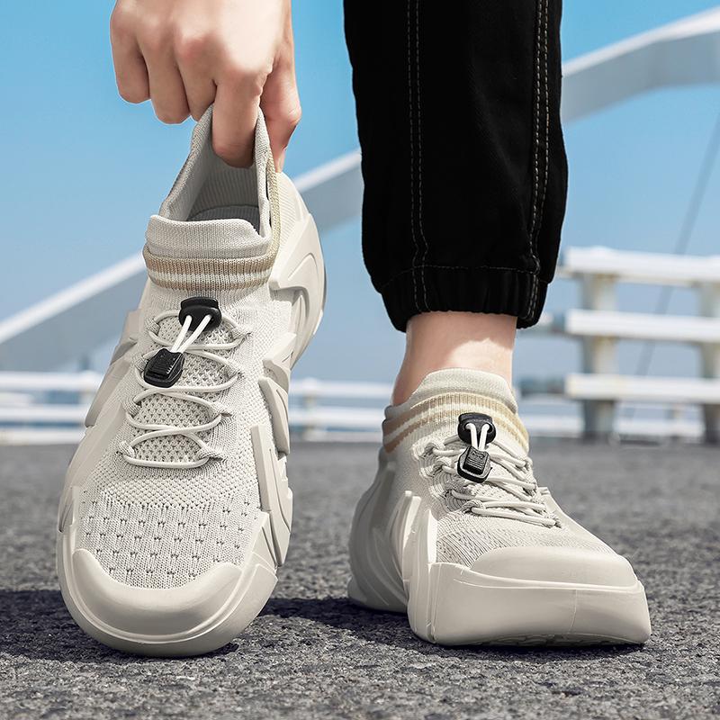 Men’s Sports Shoes Running Sneakers Students Jogging Shoes Green Lightweight Walking Socks Shoes Over Sized