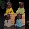 Handmade Ceramic Little Monk Tea Pet Ornament - Zen Home Decoration