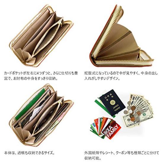 AGILITY Affa "Grotto" Long Wallet with Round Zipper, Made In Japan