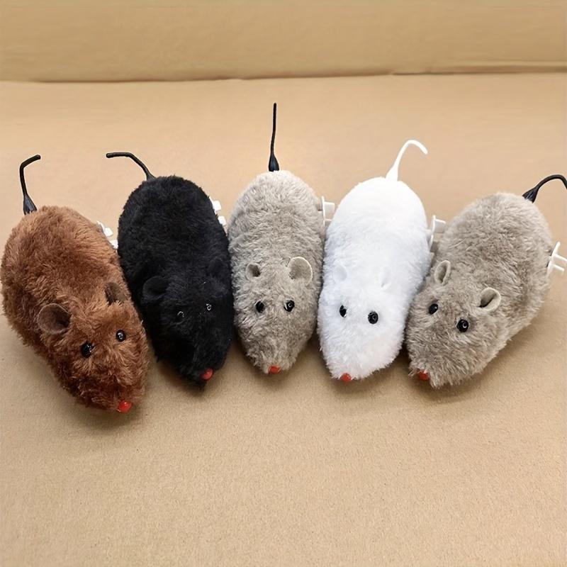 1/5pcs Cat Toys Fun Interactive Plush Wind-Up Mouse Toy for Cats Dogs and Kids Mechanical Moving Animal Toy for Playtime Pranks