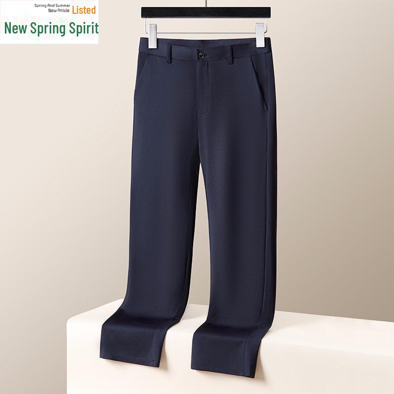 

Мужские повседневные брюки из искусственного шелка с высокой талией - весна/лето 36 [35 inch waist]