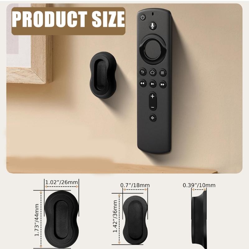 Magnetic Silicone Remote Control Holder Adhesive Sticker Nonslip for Home Office Easy Installation Compatibility