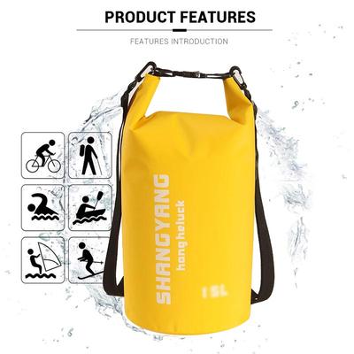 Sac Sec Étanche Extérieur en PVC 10L 20L 30L Sac de Moto Sac à Bandoulière pour Plongée Natation Randonnée Conduite Kits de Voyage