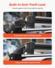 Ski & Snowboard Roof Rack, Carry up to 4 Pairs of Skis or 2 Snowboards, 2 PCS Aluminum Universal Car Roof Rack with Lock & Rubber Padding, Carrier for