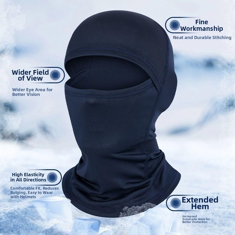 Ice Silk Cool Balaclava Quick Dry Breathable Motorcycle Cycling Mask Sun Protection Face Cover Headwear Motorcycle Riding