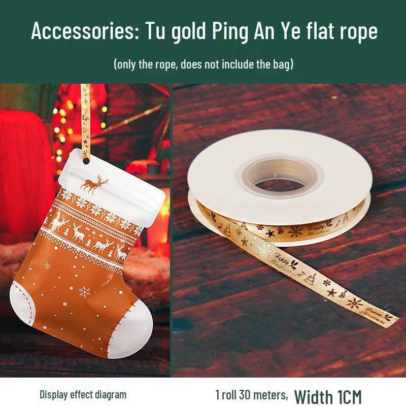 2024 Christmas Candy Gift Bags: Self-Sealing Snowman Holiday Socks Packaging