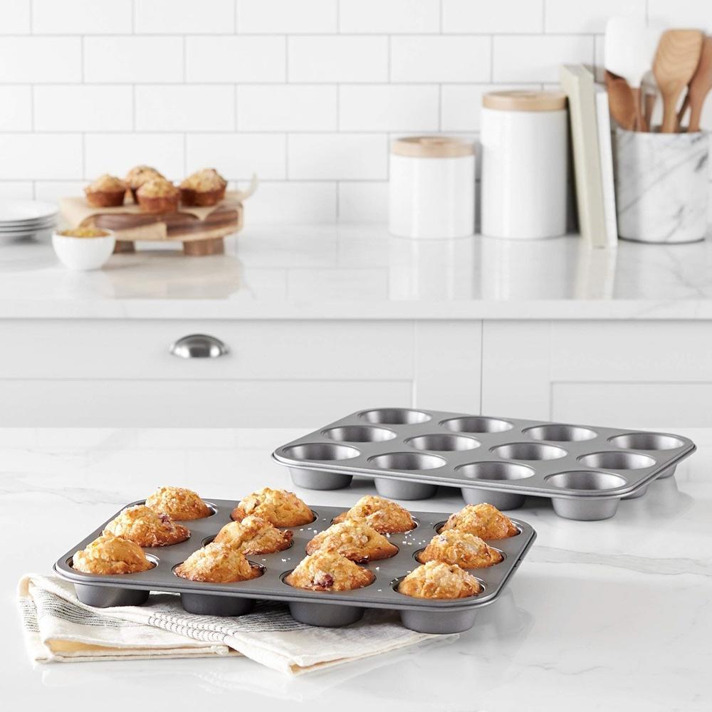 1 Packung Muffinform 6/12 Mulden Quadratische Cupcake-Form Muffinform Cupcake-Form Muffinform Kohlenstoffstahl Backform Antihaft Backgeschirr