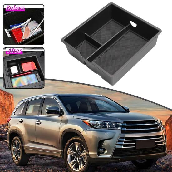 

Центральный консольный органайзер для Lexus GX 550, вставной ящик для хранения, водонепроницаемые нескользящие резиновые накладки, органайзер для аксессуаров в салоне автомобиля чёрный
