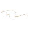 Anti-blue reading glasses new fashion metal rimless glasses the elderly reading glasses stall