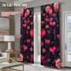 2pc    Party Window Curtains Heart and Rose Light Filter Family Party Decoration Perfect for bedroom living room decoration