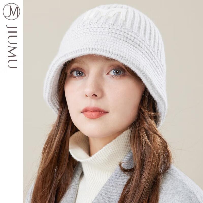 

JIUMU Женская осенне-зимняя шерстяная вязаная шляпа-ведро One Size