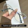 Fashionable Cat Eye Anti Blue Light Glasses for Men and Women, High-definition Versatile Glasses Frame, Ultra Light Flat Lens