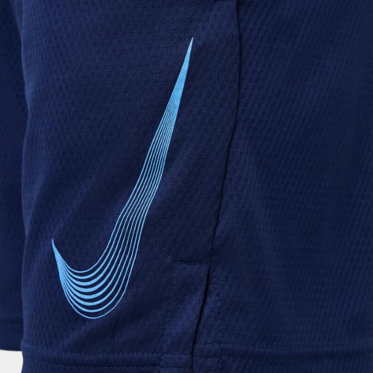 Nike Dri-FIT Logo Print Elastic Waist Straight Leg Kids Shorts Kids shorts Navy-Blue DM8537-410
