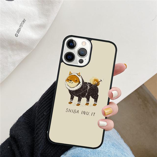Funny Shiba Inu Mobile Phone Case Cover For iPhone 17 Air 15 16 16e 13 14 12 11 Pro Max Coque For Apple Plus fundas