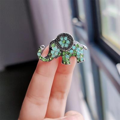 Luxurious And Colorful Elephant Brooch, Women'S Animal Shaped Jewelry, Party And Wedding Casual Gift Accessories