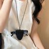 Pendant Hanging Neck Anti-loss Key Chain Sunglasses Headphone Clip Magnetic Leather Necklace  Girl