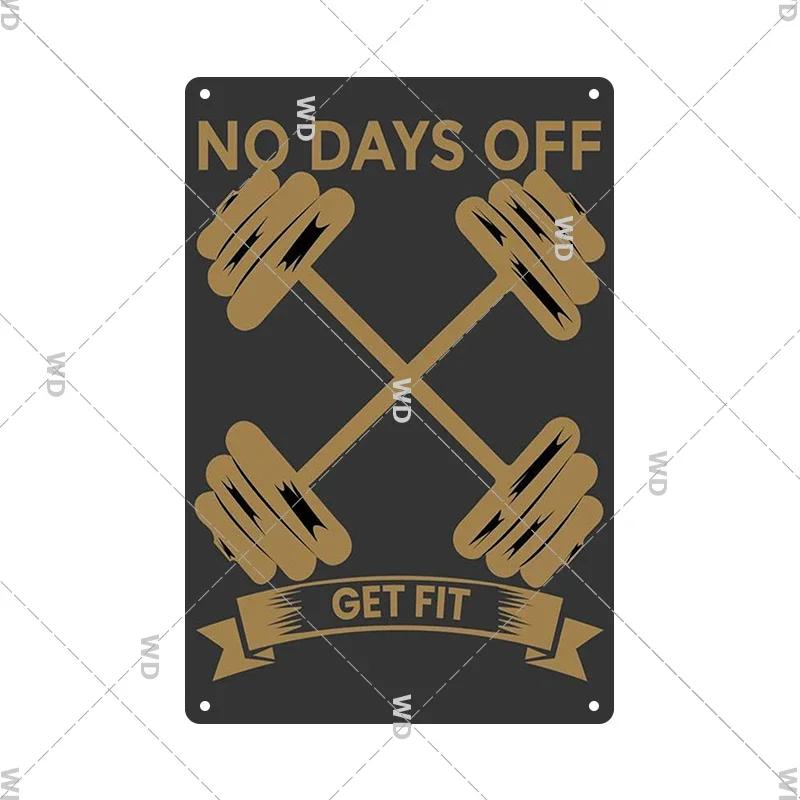 Gym Retro Metal Tin Sign Fitness Funny Vintage Iron Poster Exercise Motivation Quote Home Bar Pub Garage Man Cave Decor Gifts
