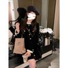 French Hepburn Style Black Slimming Dress for Women - Early Autumn 2025 Collection