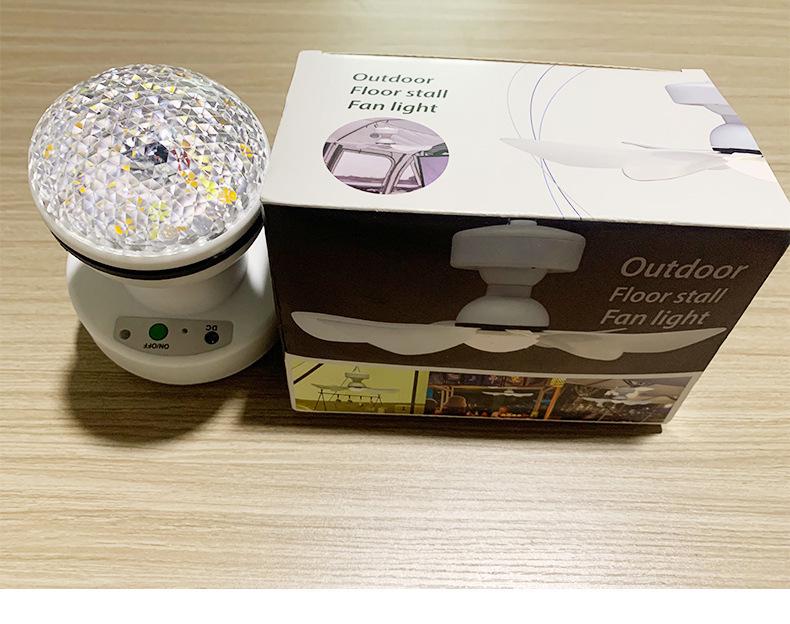 Faltbarer Solar-Deckenventilator mit Licht für Outdoor-Camping, Wohnheime, Bauernhöfe - Große Windkraftflügel