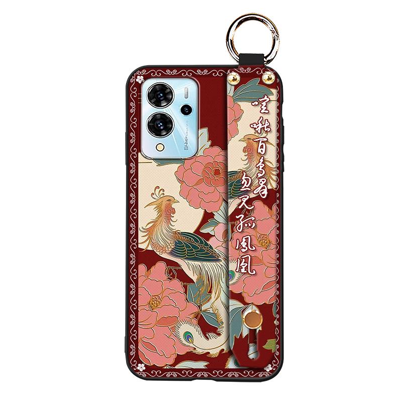 Silicone Dirt-resistant Phone Case For ZTE Blade V40 Pro Durable Waterproof Wristband Anti-dust Shockproof Elderly Lady