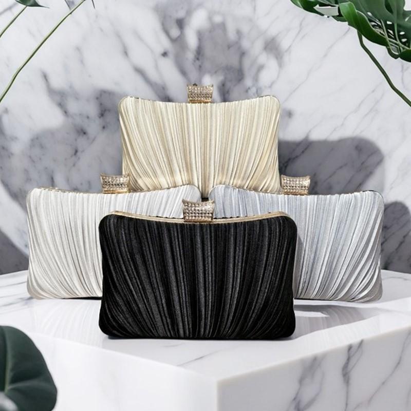 Elegant Rhinestone Bowknot Closure Novelty Bag Clutch Purses Bride and Bridesmaid Handbag Elegant Evening Bag for Women Club Pa