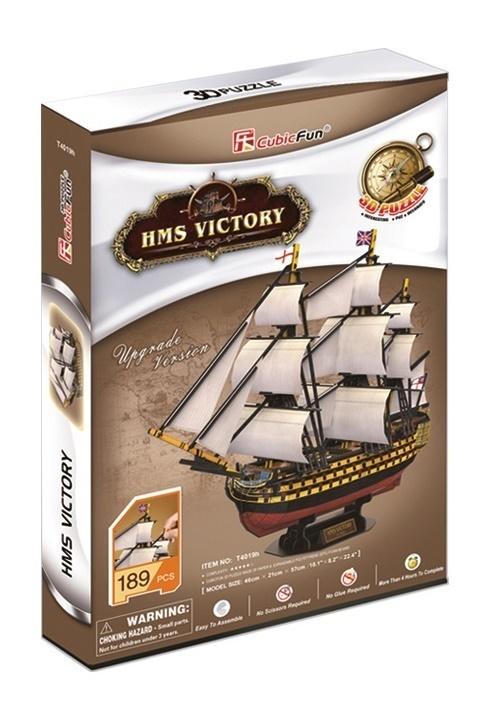 Cubic Fun Puzzle 3d Żaglowiec Hms Victory Royal Navy 189 Elementy - T4019h