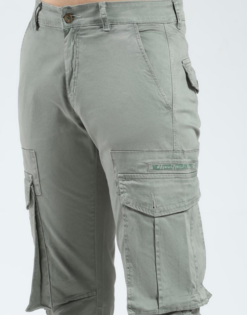 MONTE CARLO Men's Slim Fit Solid Cargo Pants