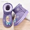 Boots girl cotton shoes boots velvet non-slip snow boots real children waterproof girls cotton snow lint baby winter shoes