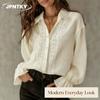 JPNTKY Women's Fashion Casual Long Sleeve POLO Neck Blouses & Shirts