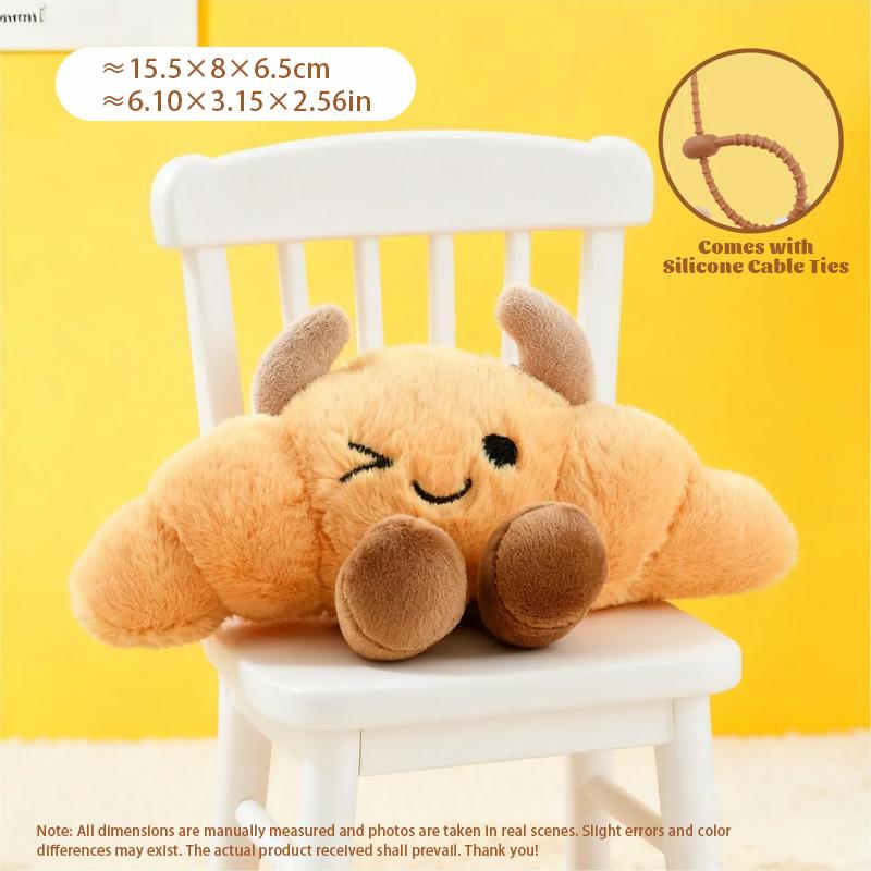 High-Quality Cute High-Quality Croissant High-Quality & High-Quality Cheese High-Quality Plush High-Quality Bag High-Quality Pendant, High-Quality
