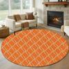 Stained Glass Round Rug Giraffe Animal Print Carpet Non Slip Floor Mat For Living Room Bedroom Home