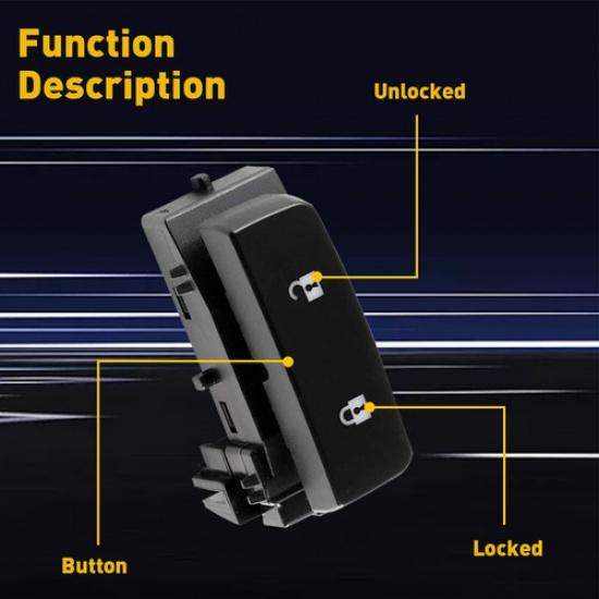 Left Door Lock Mirror Switch Driver For GMC Sierra Chevrolet Silverado 1500 2500