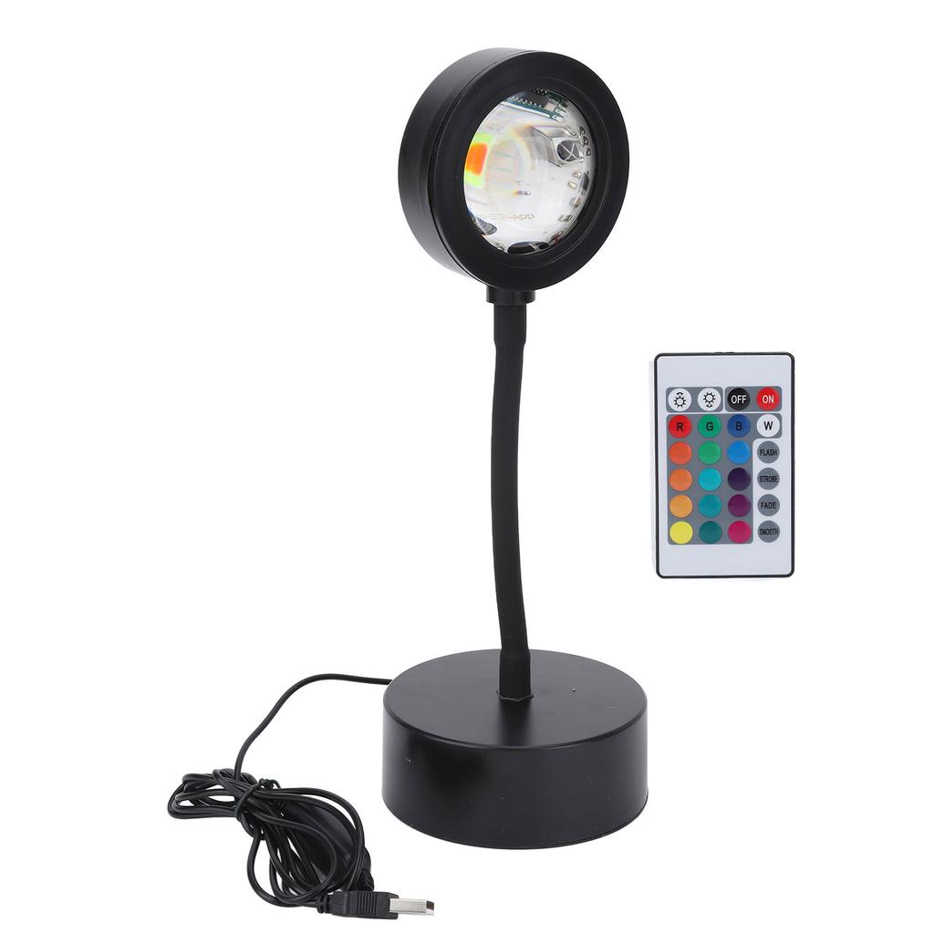 Sunset Projection Lamp 64 Colors 360 Degrees Hose USB Plug Remote Control Sunlight Lamp for Room Decor