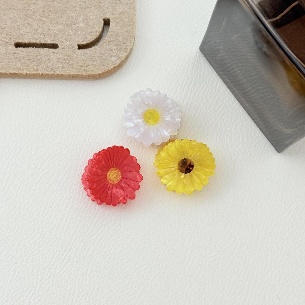 Charming Sunflower Mini Hair Clips - 2.9cm Cute Flower Side Clips