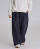 Baldebeullangko [2Pack] Wide One-Pleat Corduroy Fleece-Lined String Pants [3 Colors]